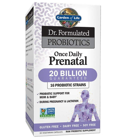 Garden Of Life Dr.Formulated Probiotics Once Daily Prenatal 20 Billion 16 Strains-30 Vegeterian Capsules Note: Need To Be Refrigerated