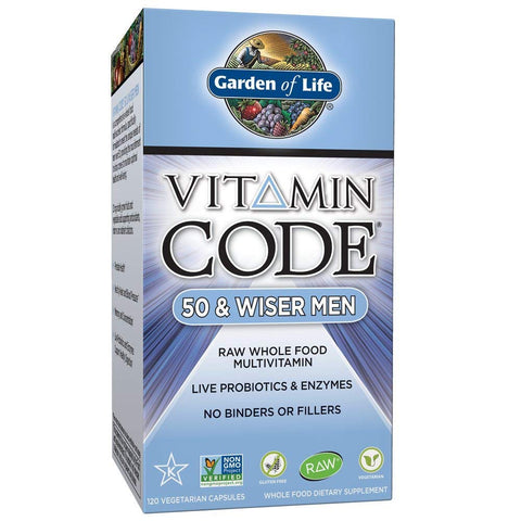 Garden Of Life Vitamin Code 50 & Wiser Men Multivitamin-120 Vegetarian Capsules