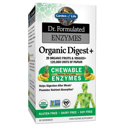 Garden Of Life Dr.Formulated Enzymes Organic Digest Plus-90 Chewables