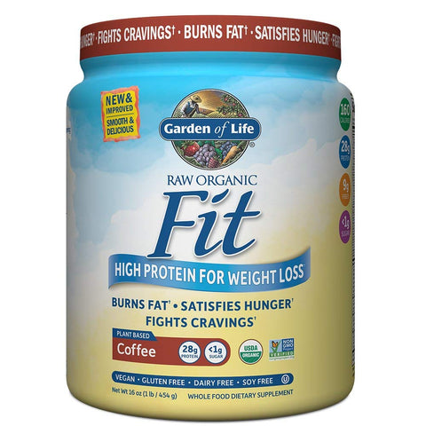 Garden Of Life Raw Organic Fit High Protein For Weight Loss Plant Based Coffee Flavor-16 Oz