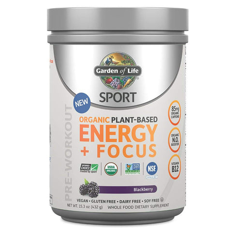 Garden Of Life Sport Organic Plant-Based Energy & Focus Blackberry-15.3 Oz