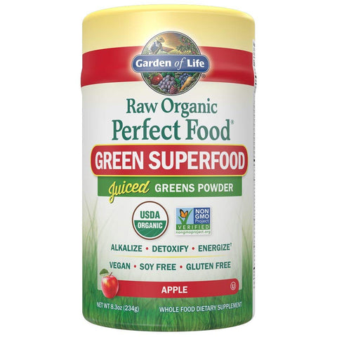 Garden Of Life Raw Organic Perfect Food Green Superfood Apple Flavor-8.14 Oz