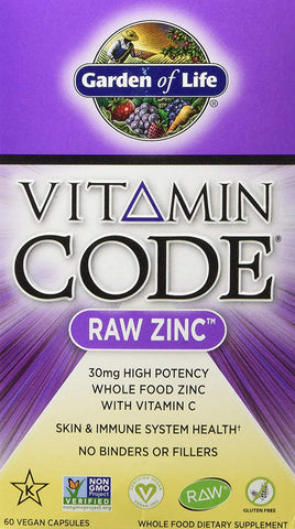 Garden Of Life Vitamin Code Raw Zinc-60 Vegan Capsules
