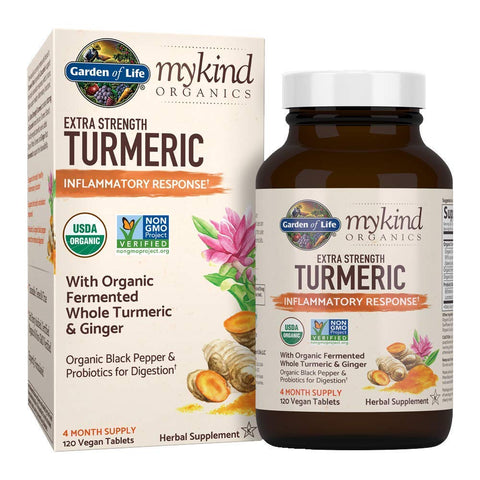 Garden Of Life My Kind Organics Turmeric Inflammatory Response Extra Strength-120 Vegan Tablets