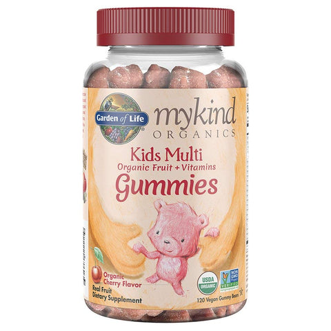 Garden Of Life My Kind Organics Kids's Multi Gummies Organic Cherry Flavor-120 Vegan Gummy Bears