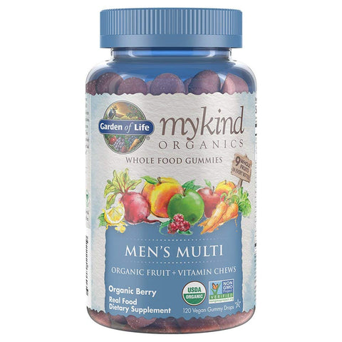 Garden Of Life My Kind Organics Mens's Multi Organic Berry Flavor-120 Vegan Gummy Drops
