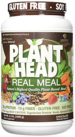 Genceutic Naturals Plant Head Real Meal Chocolate Flavor-2.3 Lb