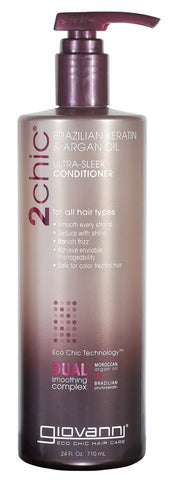 Giovanni 2Chic Ultra Sleek Conditioner Brazilian Keratin & Argan Oil-24 Oz