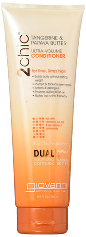 Giovanni 2Chic Ultra Volume Conditioner Tangerine & Papaya Butter-8.5 Oz