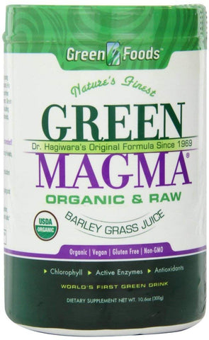 Green Foods Green Magma Organic & Raw Barley Grass Juice-10.6 Oz