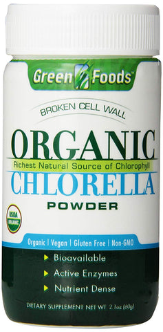Green Foods Organic Chlorella Powder-2.1 Oz