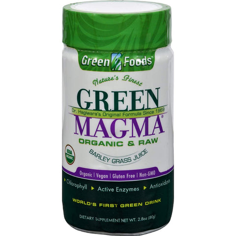 Green Foods Green Magma Organic & Raw Barley Grass Juice-2.8 Oz