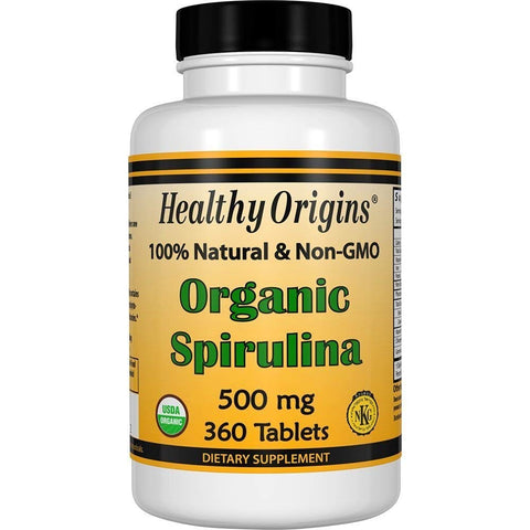 Healthy Origins Organic Spirulina 500 Mg-360 Tablets