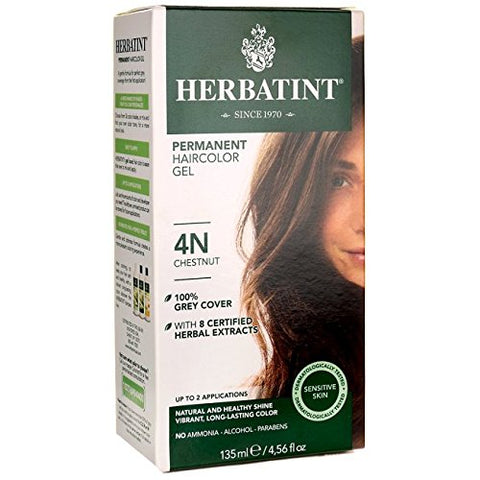 Herbatint 4N Chestnut Permanent Haircolor Gel-4.56 Oz