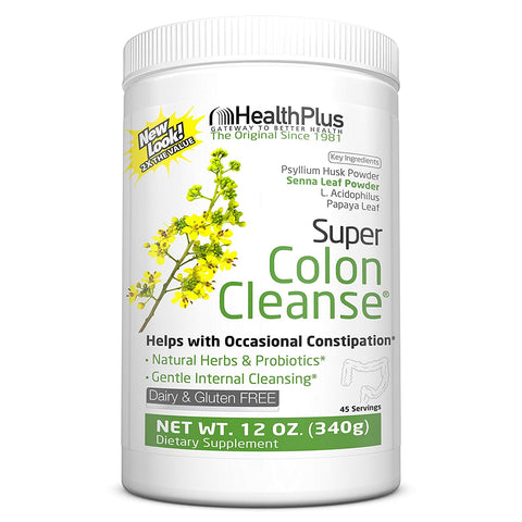 Health Plus Super Colon Cleanse Promotes Digestive Health 34 Servings-12 Oz