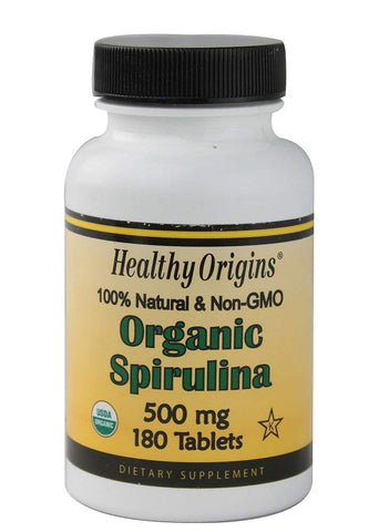 Healthy Origins Organic Spirulina 500 Mg-180 Tablets