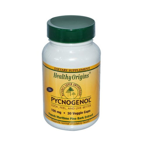 Healthy Origins Pycnogenol 100 Mg French Maritime Pine Bark Extract-30 Veggie Caps