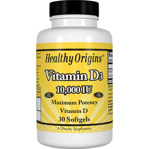 Healthy Origins Vitamin D3 10,000 IU-30 Softgels
