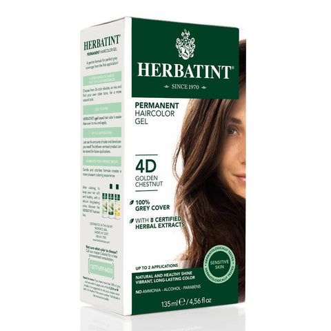Herbatint 4D Golden Chestnut Permanent Haircolor Gel-4.56 Oz