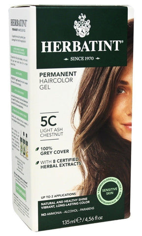 Herbatint 5C Light Ash Chestnut Permanent Haircolor Gel-4.56 Oz