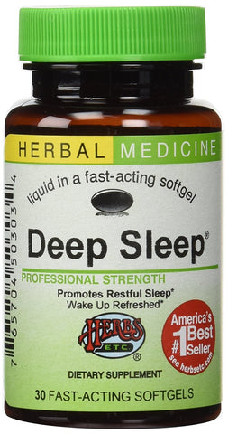 Herbs Etc Deep Sleep Professional Strength-30 Fast Acting Softgels