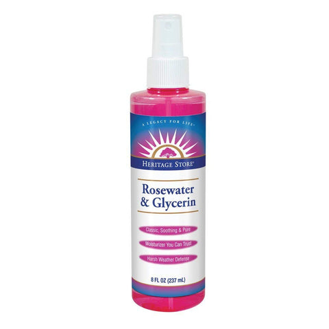Heritage Store Rosewater & Glycerin Spray-8 Oz