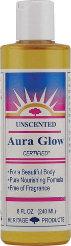 Heritage Store Aura Glow Body & Massage Oil Unscented-8 Oz