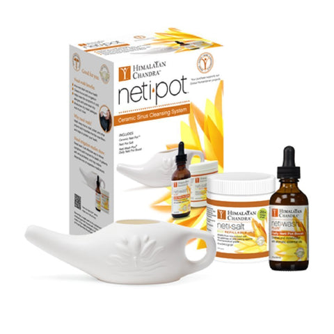 Himalayan Chandra Neti Pot Porcelain Sinus Cleansing System Daily Wash