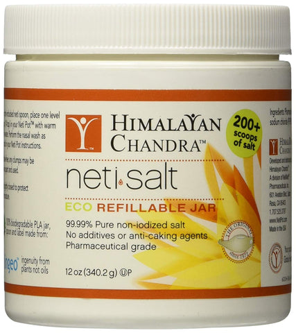 Himalayan Chandra Neti Salt Eco Refillable Jar-12 Oz