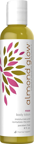 Home Health Almond Glow Rose Body Lotion Massage Oil-8 Oz