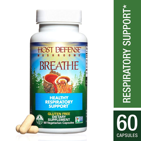 Host Defense Breathe Healthy Respiratory Support-60 Vegetarian Capsules