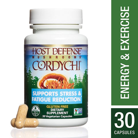 Host Defense Cordychi Supports Stress & Fatigue Reduction-30 Vegetarian Caspsules
