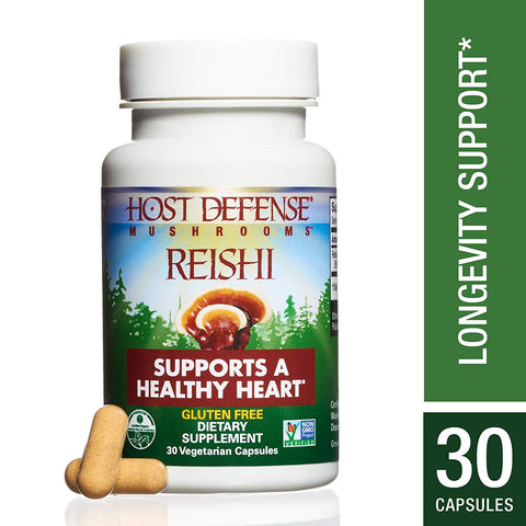 Host Defense Reishi Supports A Healthy Heart-30 Vegetarian Capsules