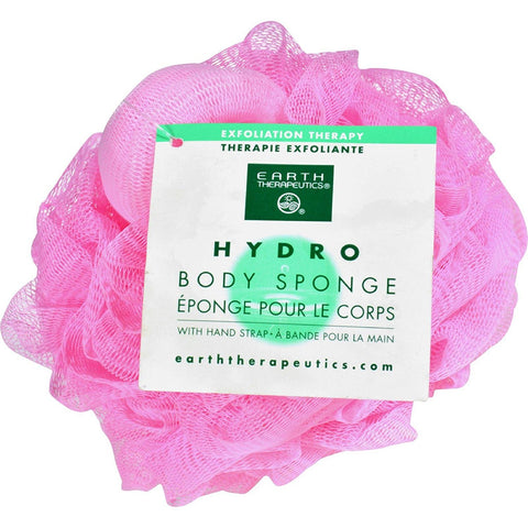 Earth Therapeutics Hydro Body Sponge With Hand Strap Pink Color