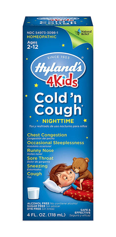 Hyland's 4 Kids Cold 'n Cough Nighttime Ages 2-12-4 Oz