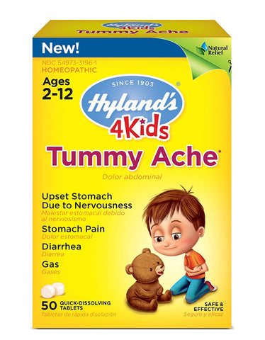 Hyland's 4 Kids Tummy Ache Ages 2-12-50 Quick Dissolving Tablets