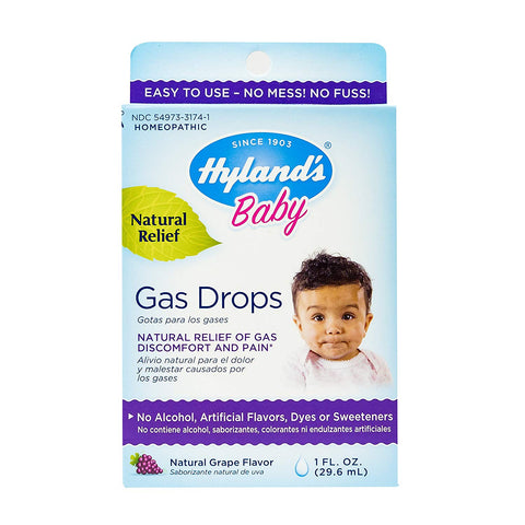 Hyland's Baby Gas Drops Natural Grape Flavor-1 Oz
