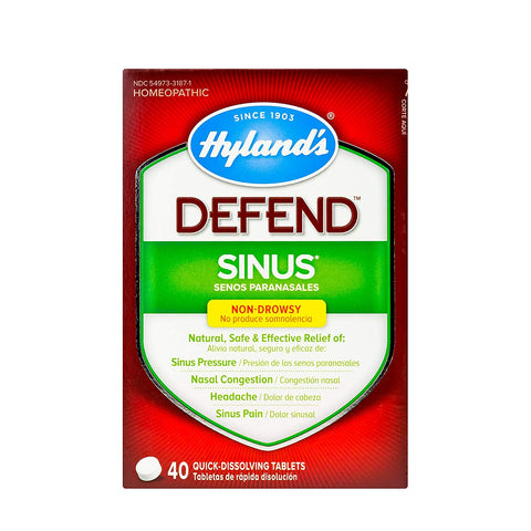 Hyland's Defend Sinus Homeopathic Medicine-40 Quick Dissolving Tablets