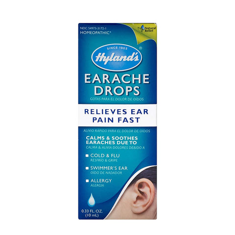 Hyland's Earache Drops Relieve Ear Pain Fast-0.33 Oz