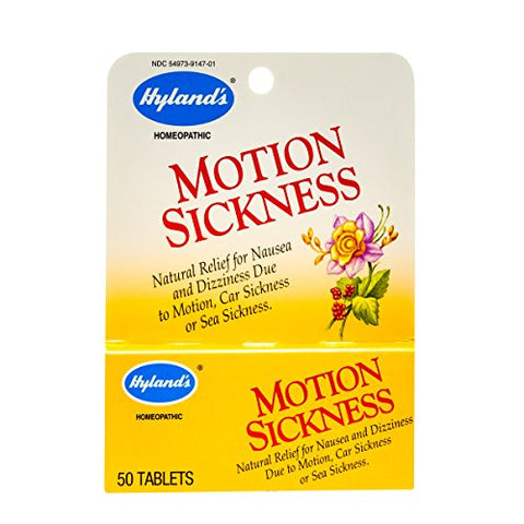 Hyland's Motion Sickness Natural Relief From Nausea & Dizziness-50 Tablets