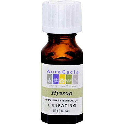 Aura Cacia Hyssop Oil Liberating-0.5 Oz
