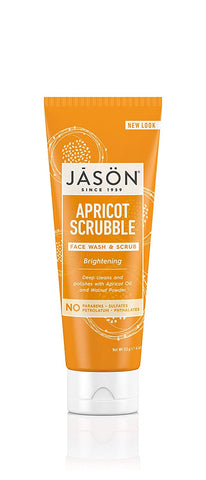 Jason Brightening Apricot Scrubble Facial Wash & Scrub-4 Oz