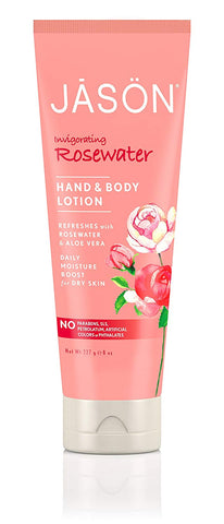 Jason Invigorating Rose Water Hand & Body Lotion-8 Oz