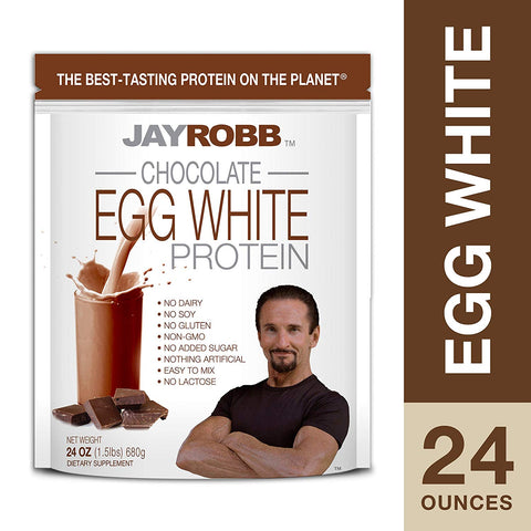 Jay Robb Egg White Protein Chocolate Flavor-24 Oz