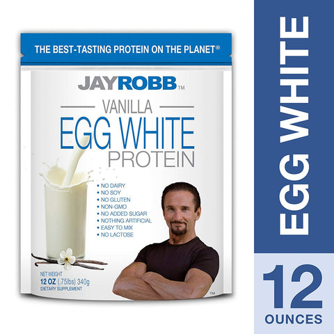 Jay Robb Egg White Protein Vanilla Flavor-12 Oz