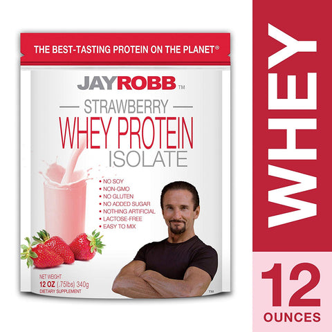 Jay Robb Whey Protein Strawberry Flavor-12 Oz
