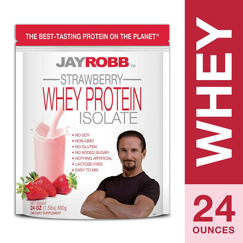 Jay Robb Whey Protein Strawberry Flavor-24 Oz