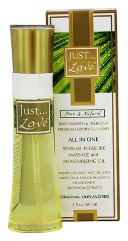 Just Love Sensual Pleasure Massage & Moisturizing Oil Original Flavored-2 Oz