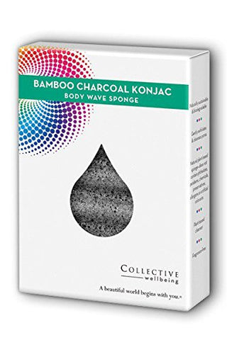 Life Flo Collective Well Being Bamboo Charcoal Konjac Body Wave Sponge