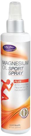 Life Flo Magnesium Oil Sport Spray Plus Arnica Montana, Peppemint & Eucalyptus Oil-8 Oz
